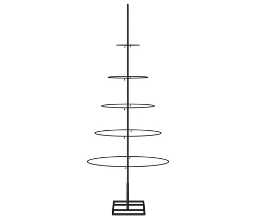 Árbol de Navidad para decoración metal negro 125 cm