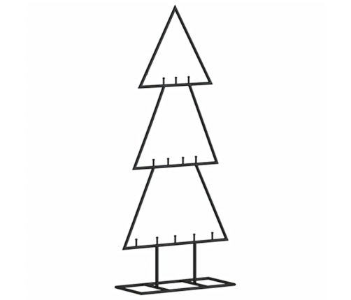 Árbol de Navidad para decoración metal negro 60 cm