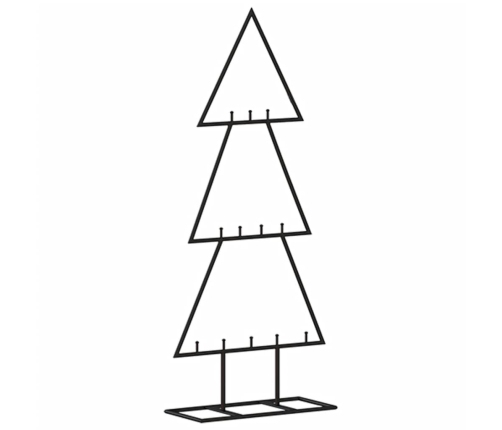 Árbol de Navidad para decoración metal negro 60 cm