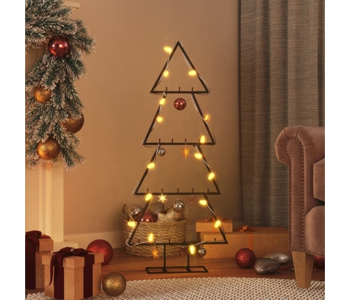 Árbol de Navidad para decoración metal negro 90 cm