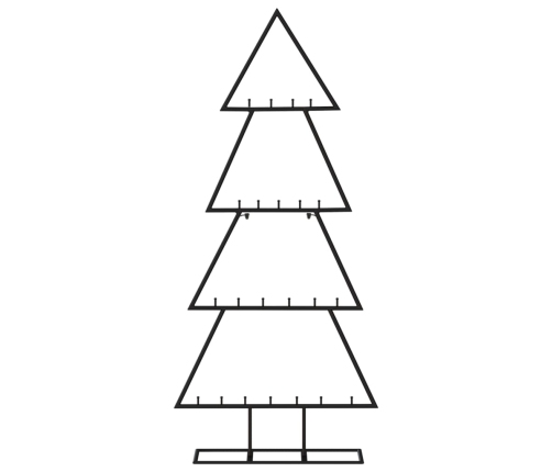 Árbol de Navidad para decoración metal negro 125 cm