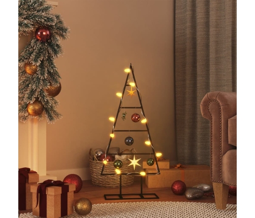 Árbol de Navidad para decoración metal negro 60 cm