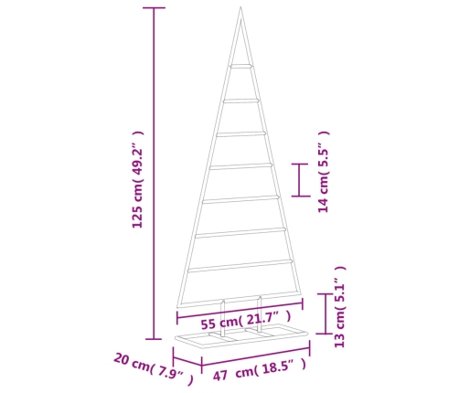 Árbol de Navidad para decoración metal negro 125 cm