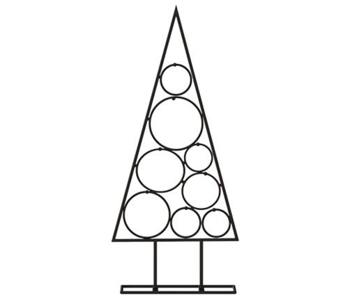 Árbol de Navidad para decoración metal negro 60 cm