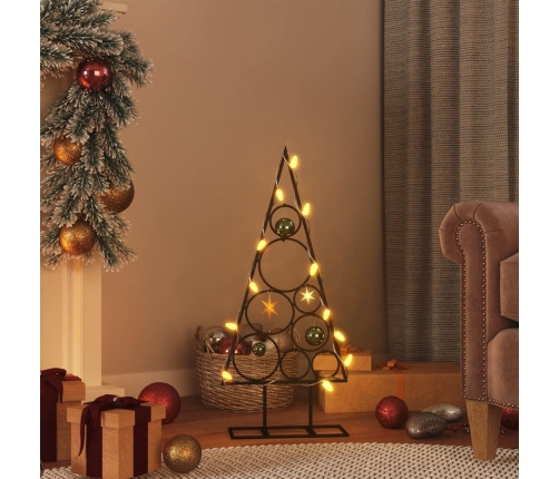 Árbol de Navidad para decoración metal negro 60 cm