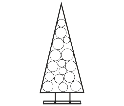 Árbol de Navidad para decoración metal negro 125 cm