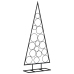 Árbol de Navidad para decoración metal negro 125 cm