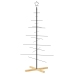 Árbol de Navidad metal negro con base de madera 150 cm