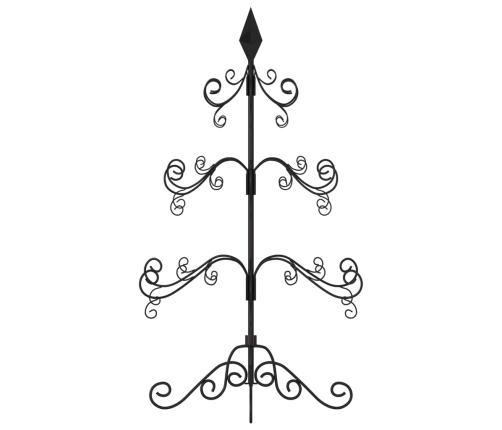 Árbol de Navidad para decoración metal negro 90 cm