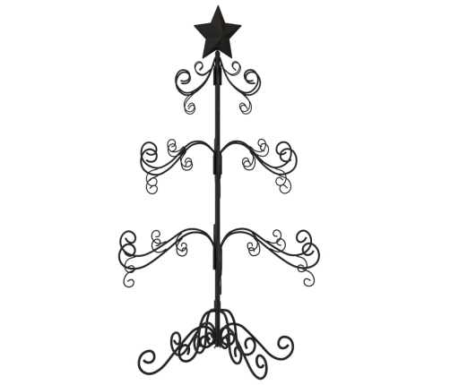 Árbol de Navidad para decoración metal negro 90 cm