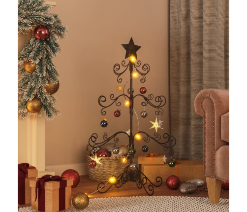 Árbol de Navidad para decoración metal negro 90 cm