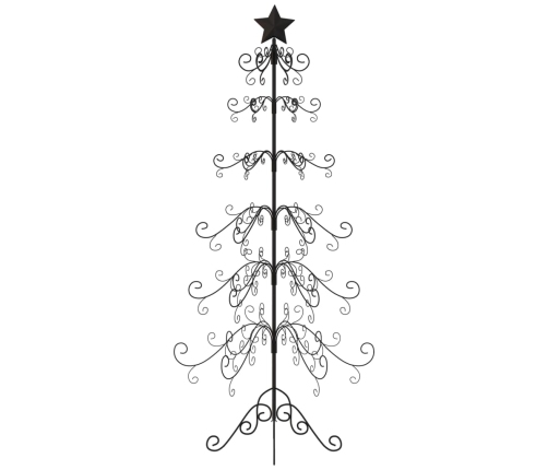 Árbol de Navidad para decoración metal negro 180 cm