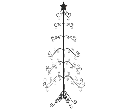 Árbol de Navidad para decoración metal negro 215 cm