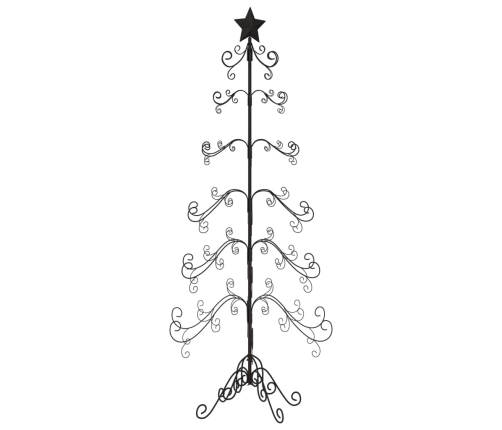 Árbol de Navidad para decoración metal negro 215 cm