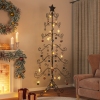 Árbol de Navidad para decoración metal negro 215 cm