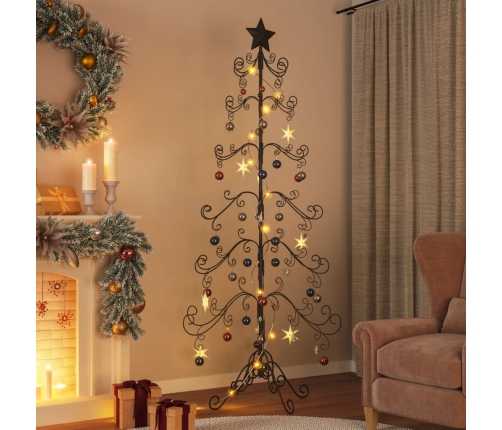 Árbol de Navidad para decoración metal negro 215 cm