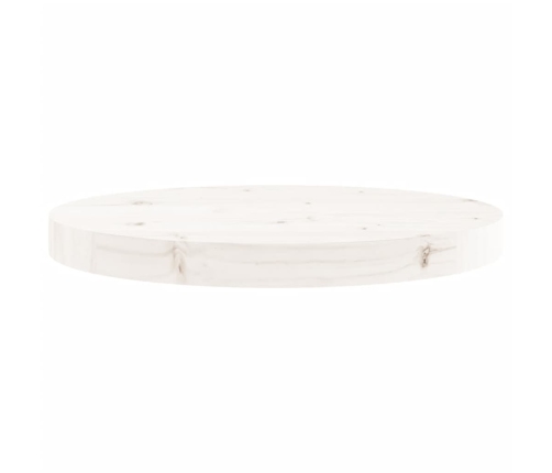 Tablero de mesa redondo madera maciza de pino blanco Ø40x3 cm