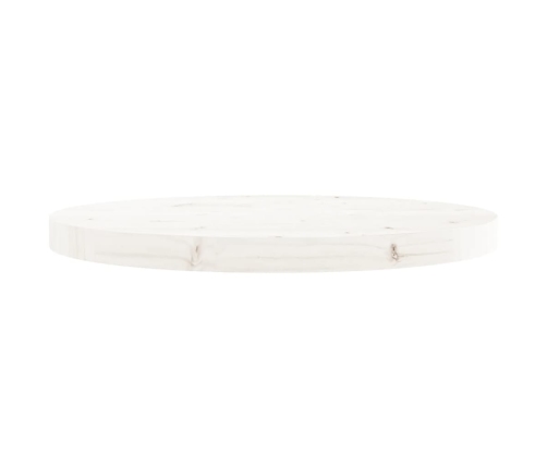 Tablero de mesa redondo madera maciza de pino blanco Ø50x3 cm