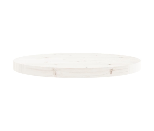 Tablero de mesa redondo madera maciza de pino blanco Ø50x3 cm