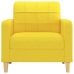 Sillón de tela amarillo claro 60 cm