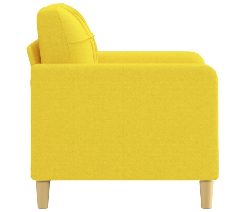 Sillón de tela amarillo claro 60 cm