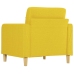 Sillón de tela amarillo claro 60 cm