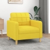 Sillón de tela amarillo claro 60 cm