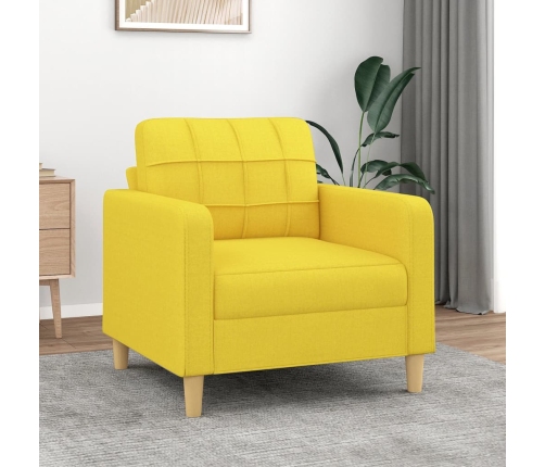 Sillón de tela amarillo claro 60 cm