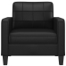 Sillón cuero sintético negro 60 cm