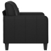 Sillón cuero sintético negro 60 cm