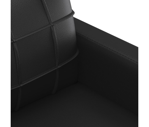 Sillón cuero sintético negro 60 cm