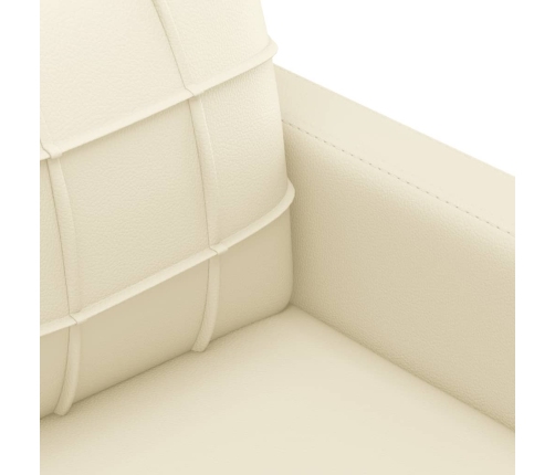 Sillón cuero sintético crema 60 cm