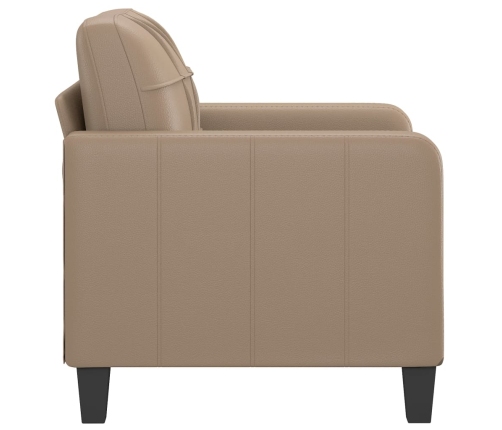 Sillón cuero sintético color capuchino 60 cm