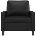 Sillón cuero sintético negro 60 cm