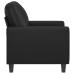 Sillón cuero sintético negro 60 cm