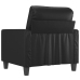 Sillón cuero sintético negro 60 cm