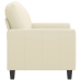 Sillón cuero sintético crema 60 cm