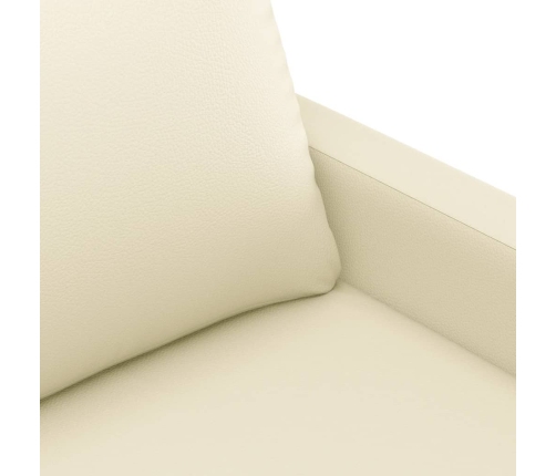 Sillón cuero sintético crema 60 cm