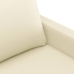 Sillón cuero sintético crema 60 cm