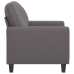 Sillón cuero sintético gris 60 cm