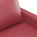 Sillón cuero sintético rojo tinto 60 cm