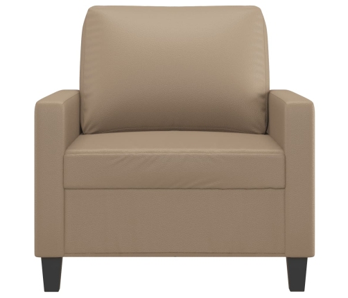 Sillón cuero sintético color capuchino 60 cm