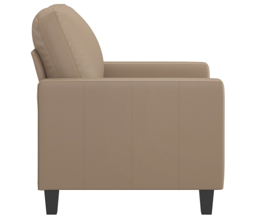 Sillón cuero sintético color capuchino 60 cm