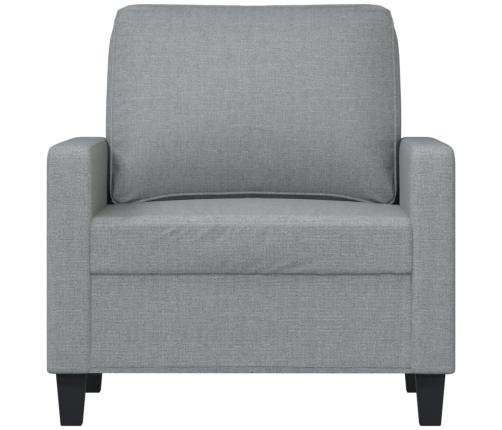 vidaXL Sillón de tela gris claro 60 cm