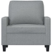 vidaXL Sillón de tela gris claro 60 cm