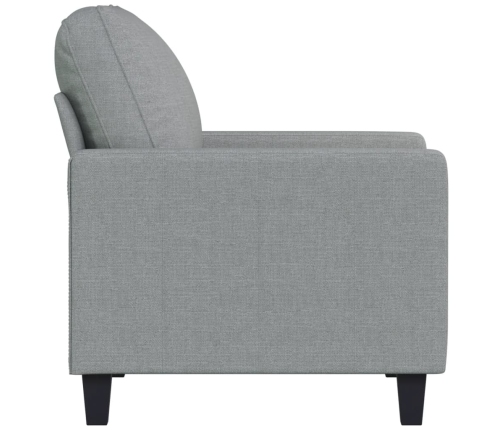 vidaXL Sillón de tela gris claro 60 cm