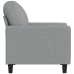 vidaXL Sillón de tela gris claro 60 cm