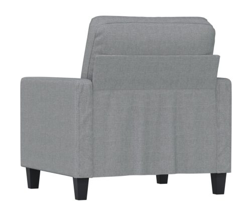 vidaXL Sillón de tela gris claro 60 cm