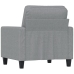 vidaXL Sillón de tela gris claro 60 cm