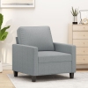 vidaXL Sillón de tela gris claro 60 cm